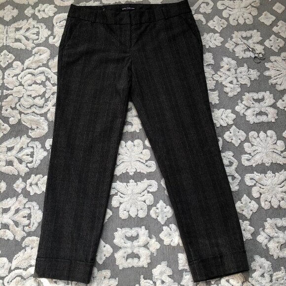 Dalia Collection Modern Fit, Brown/Black plaid, pants, cropped ankle, Sz: 10 - Picture 2 of 11